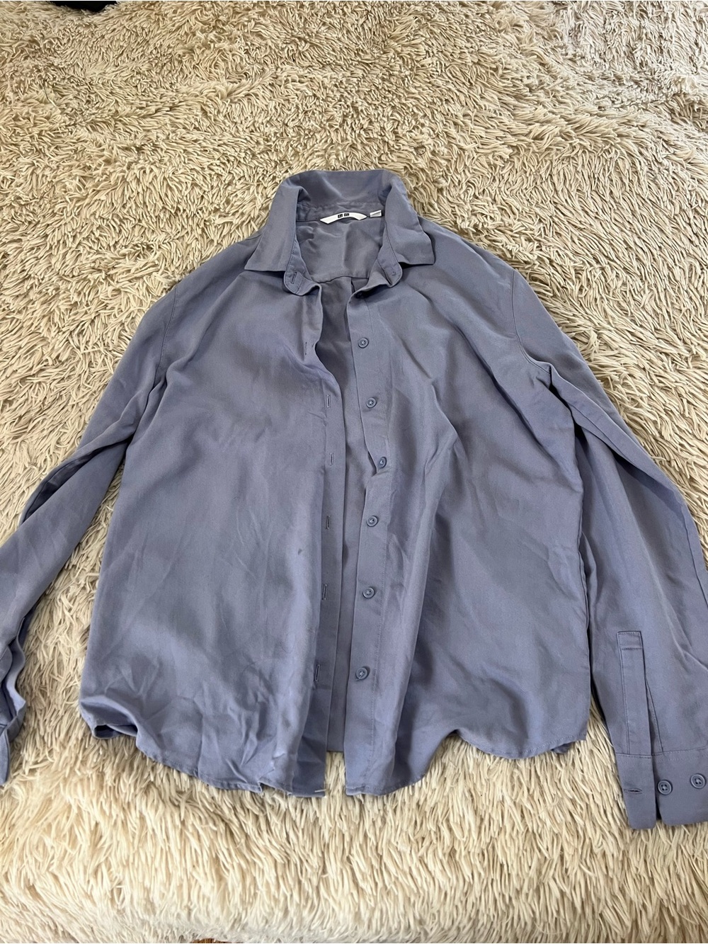 Uniqlo Women's Button-Down Shirt - Dusty Blue